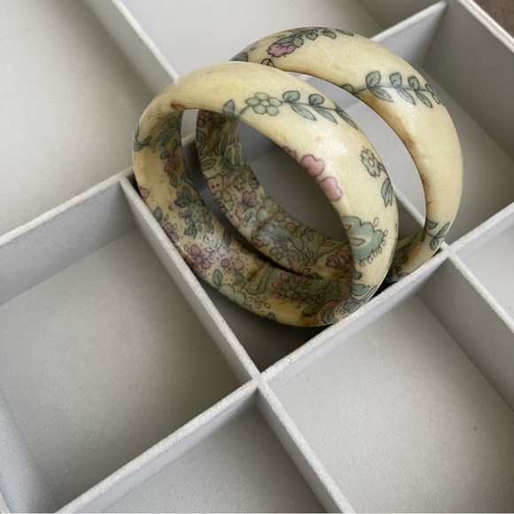 3) French Designer BRANT BANGLE BRACELETS made in FRANCE botanical design - Picture 6 of 7